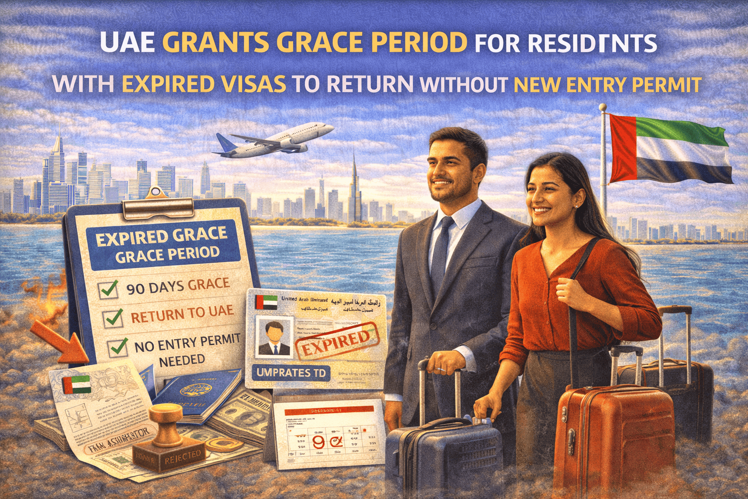 UAE Grants Grace Period for Expat Residents With Expired Visas to Return, No New Entry Permit Required