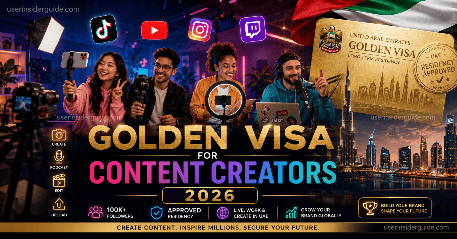 UAE golden visa content creator eligibility guide 2026